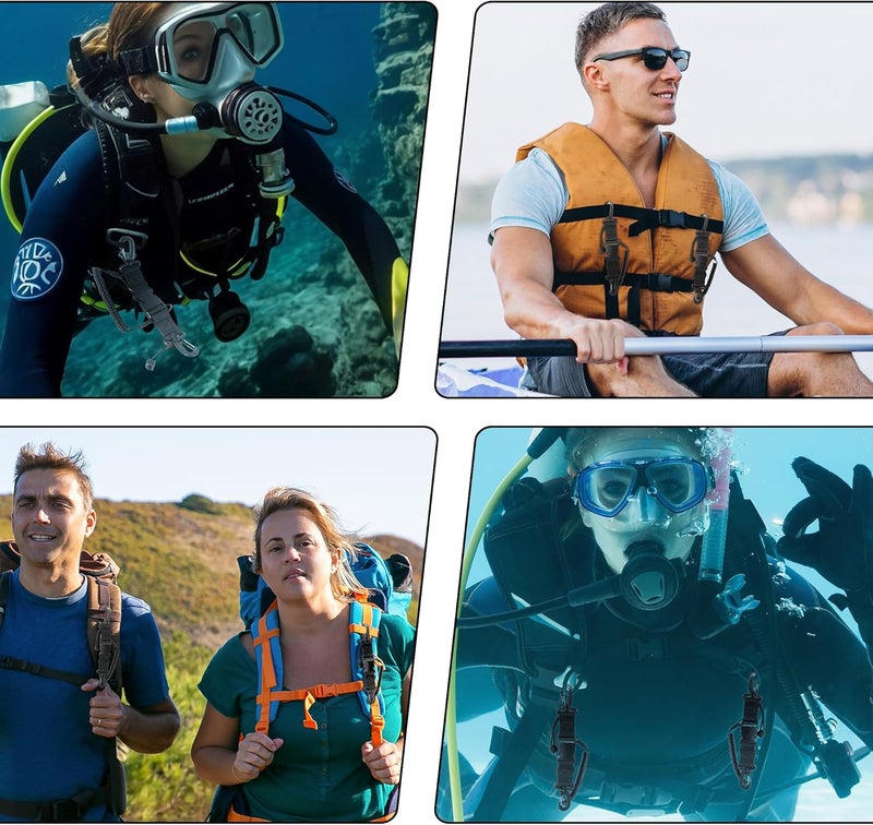brougetme 2 Pack Scuba Diving Lanyard,Coiled Lanyard with Quick Release Buckle, Ideal for Dive Cameras and Lights, Great for Scuba Diving Adventures Secure Your Gear with Clip and Webbing Strap - Image 3